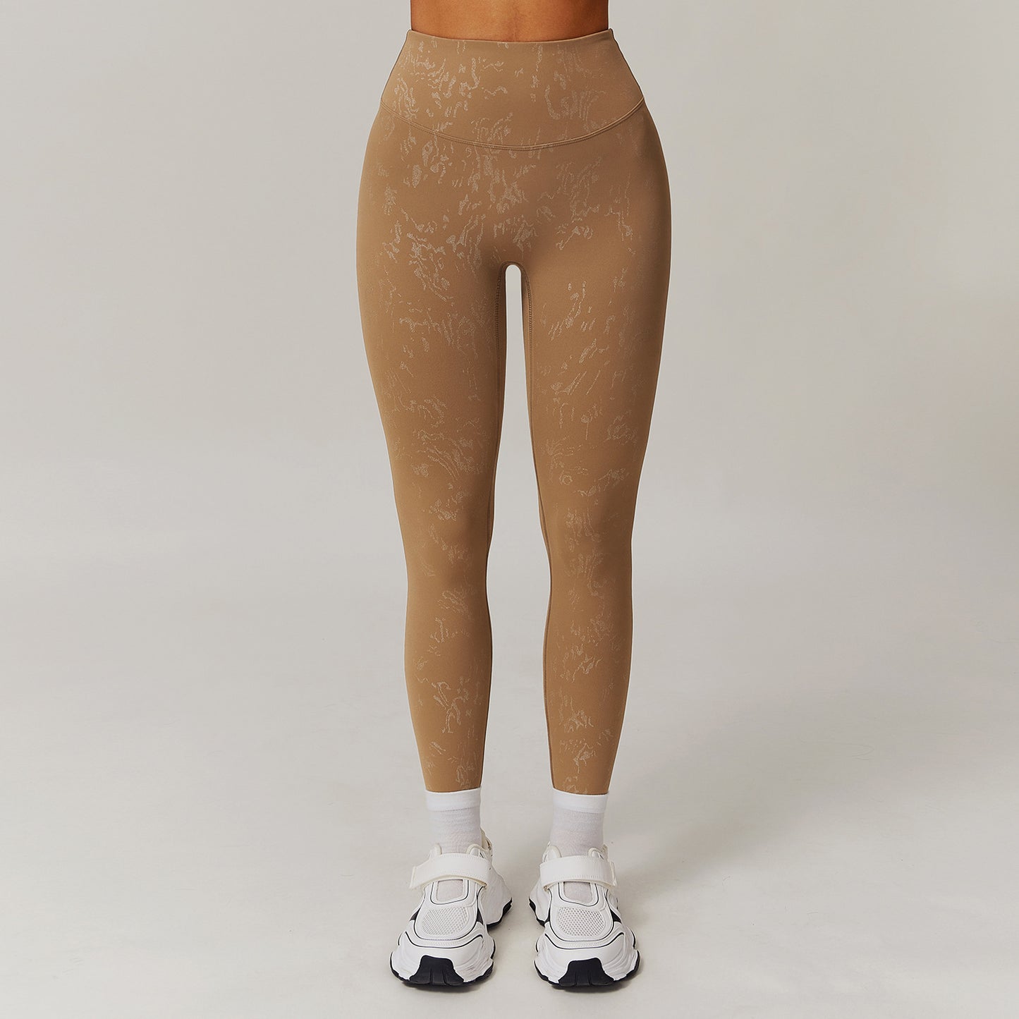 High Waist Bronzing Casual Yoga Pants Women's Running Quick-drying Nude Feel