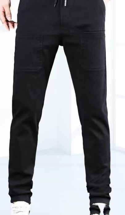 Summer Solid Color Waterproof High Elastic Men's Casual Pants