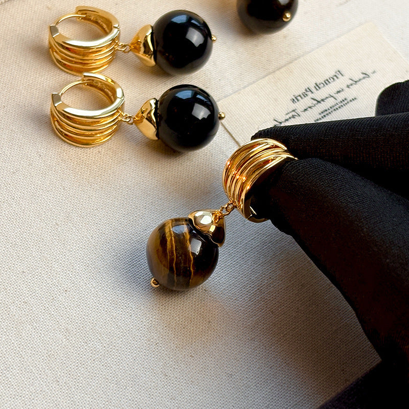 Fashion Maillard Tigereye Earrings For Women