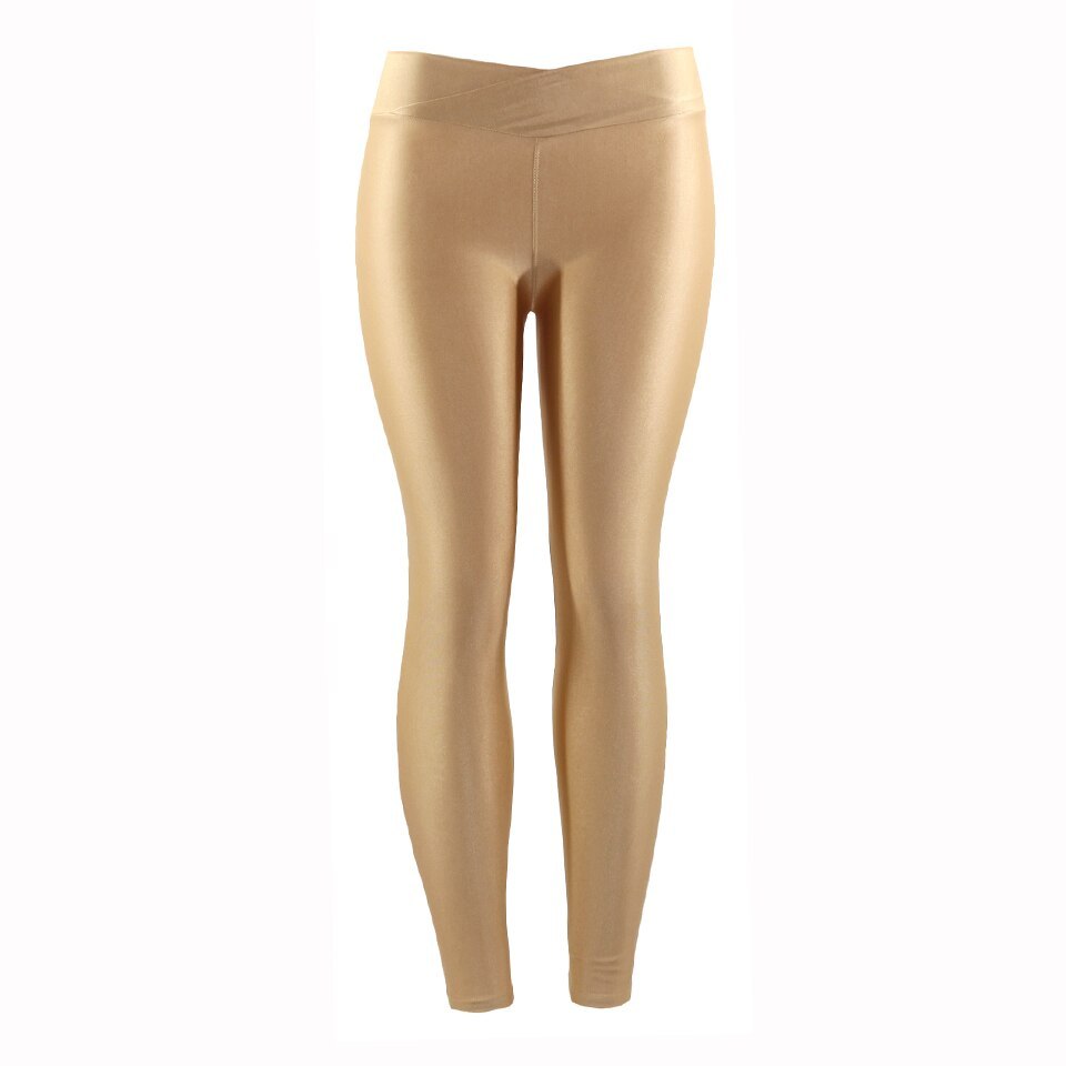 Summer New Low Waist Stretch slim gloss trousers thin candy color nine-point underpants for women wearing fluorescent pants