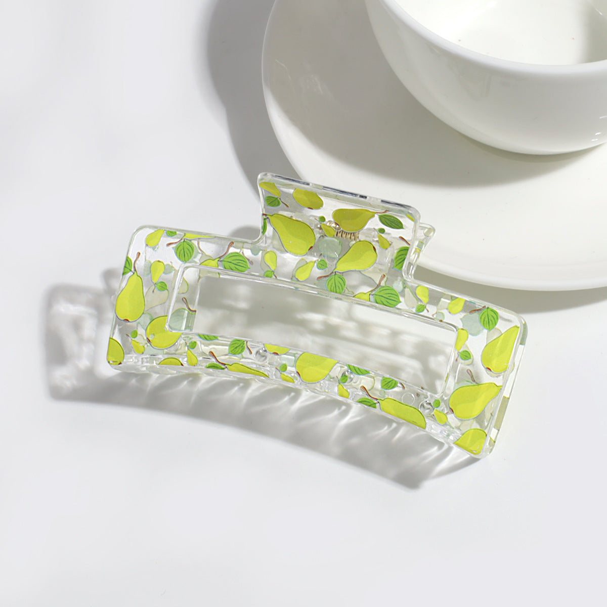 Transparent Fruit Grip Simple Commute All-match Updo Hairpin