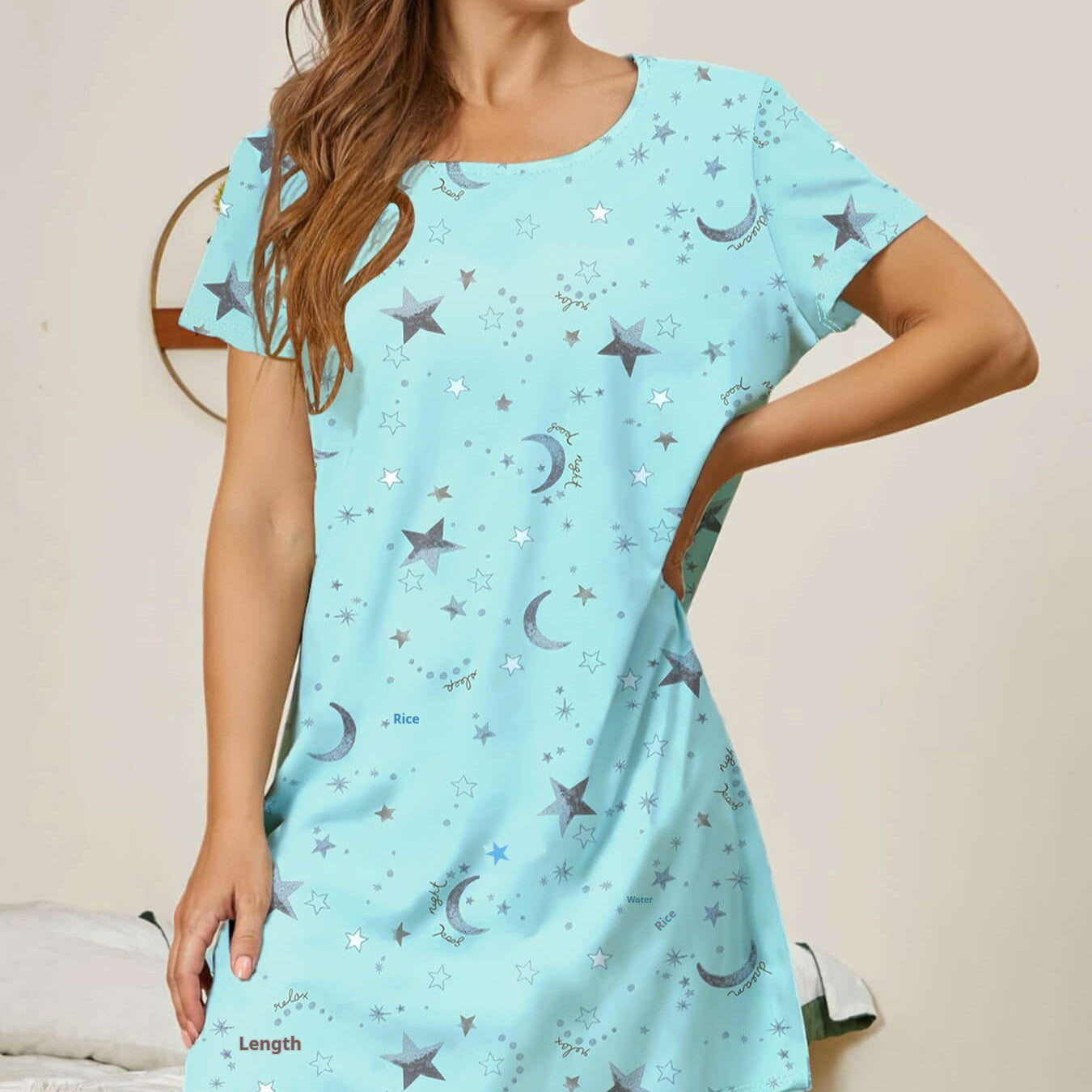 Home Crew Neck Casual Printing Dress