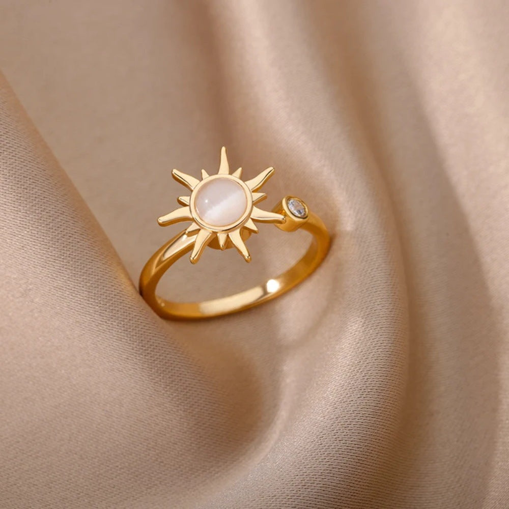 Women's Simple Rotatable Decompression Ring