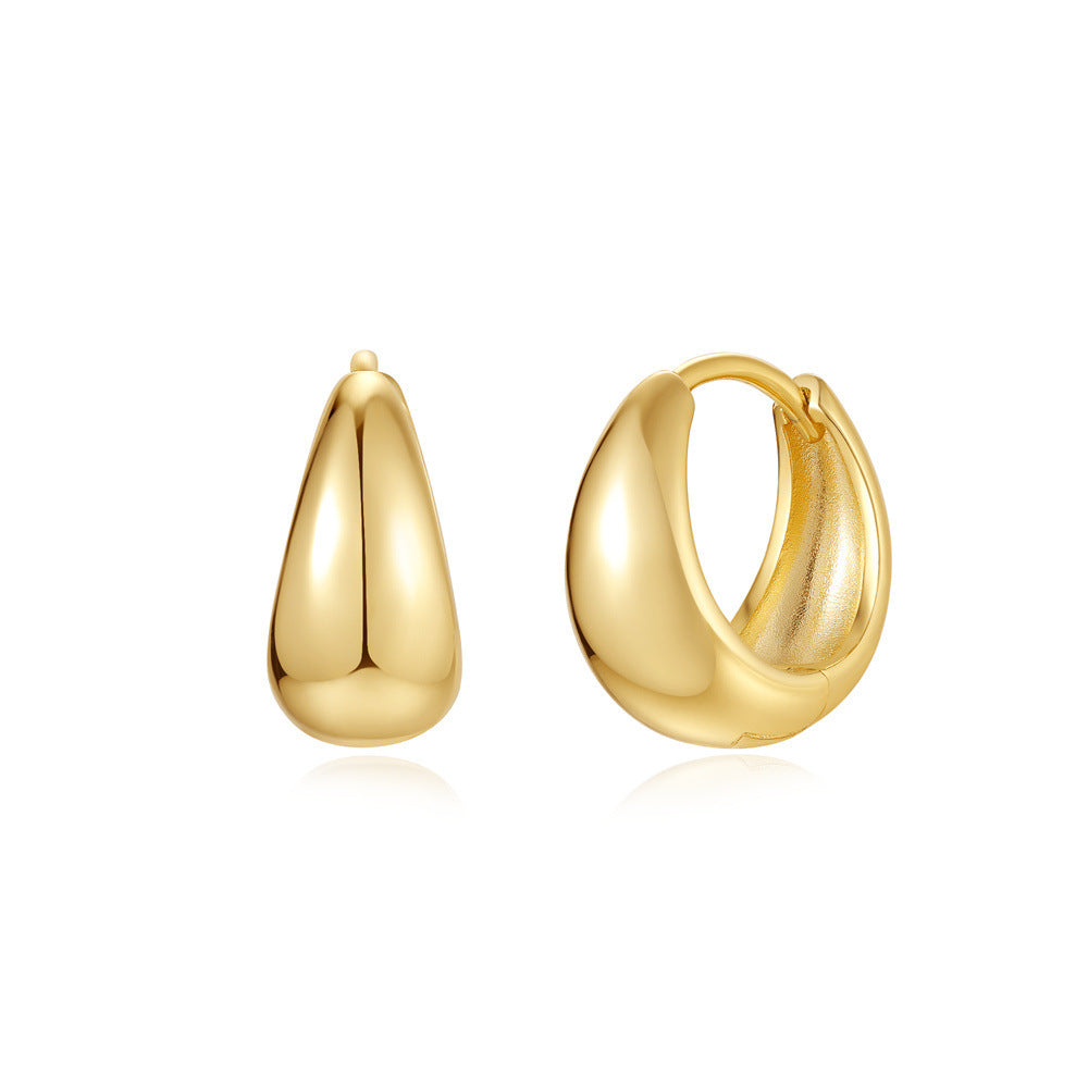 Brass Diamond Earclip Earrings European And American
