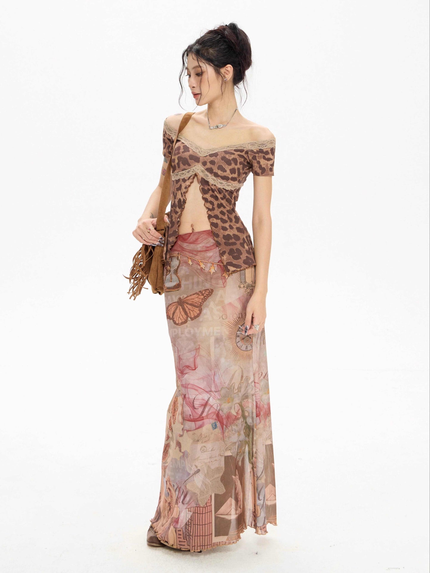 Printing Skirt Women's Summer Fishtail Length Skirt