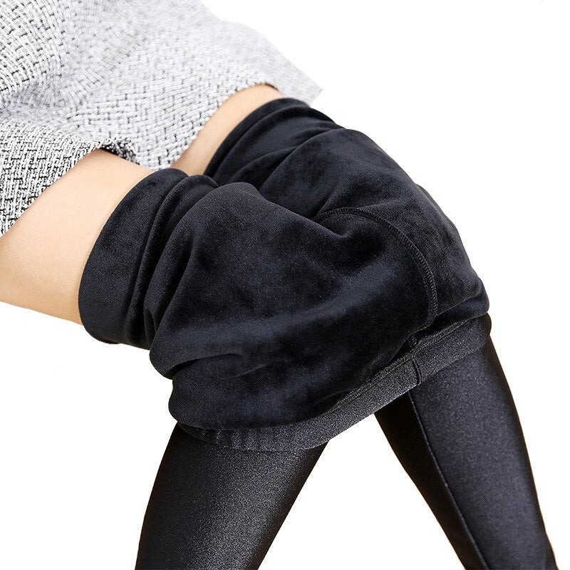 Summer New Low Waist Stretch slim gloss trousers thin candy color nine-point underpants for women wearing fluorescent pants
