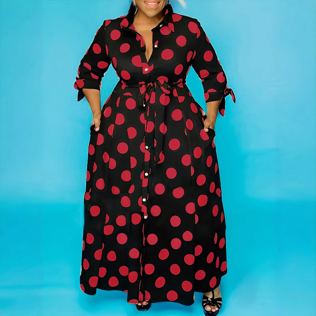 Women's Fashion Personality Dotted Prints Dress