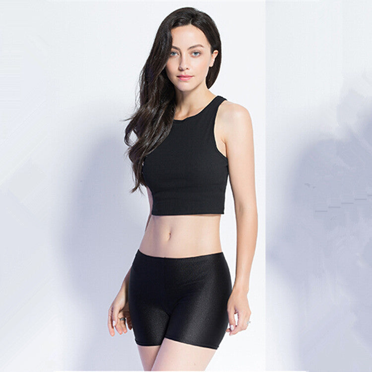Simple Flat-top Anti-glare Stretch Solid Color Safety Pants