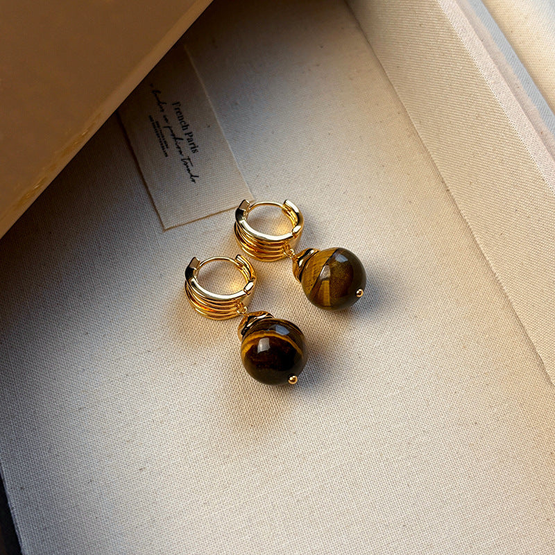Fashion Maillard Tigereye Earrings For Women