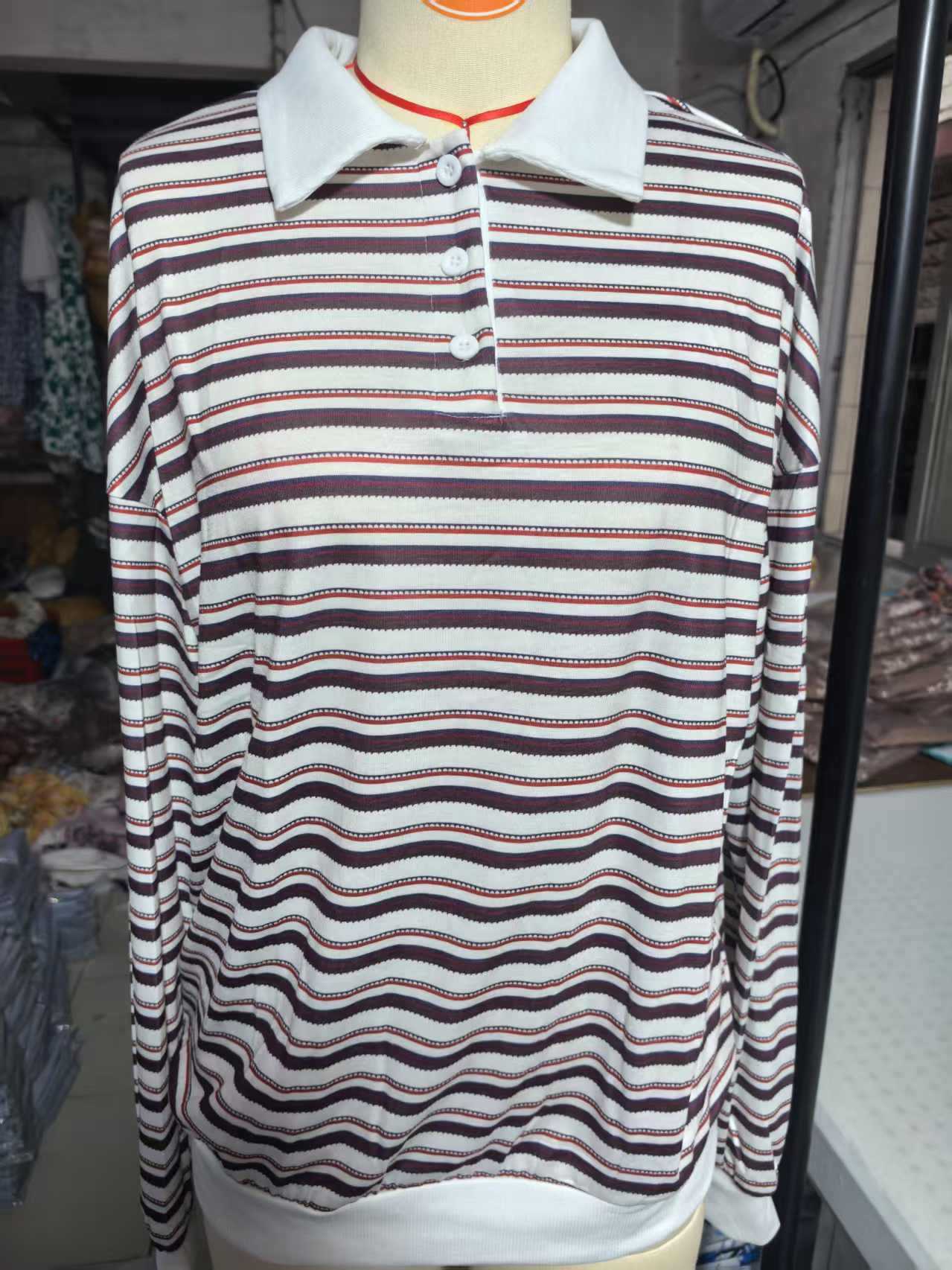 POIO Collar Loose Casual Long Sleeves Sweater Top
