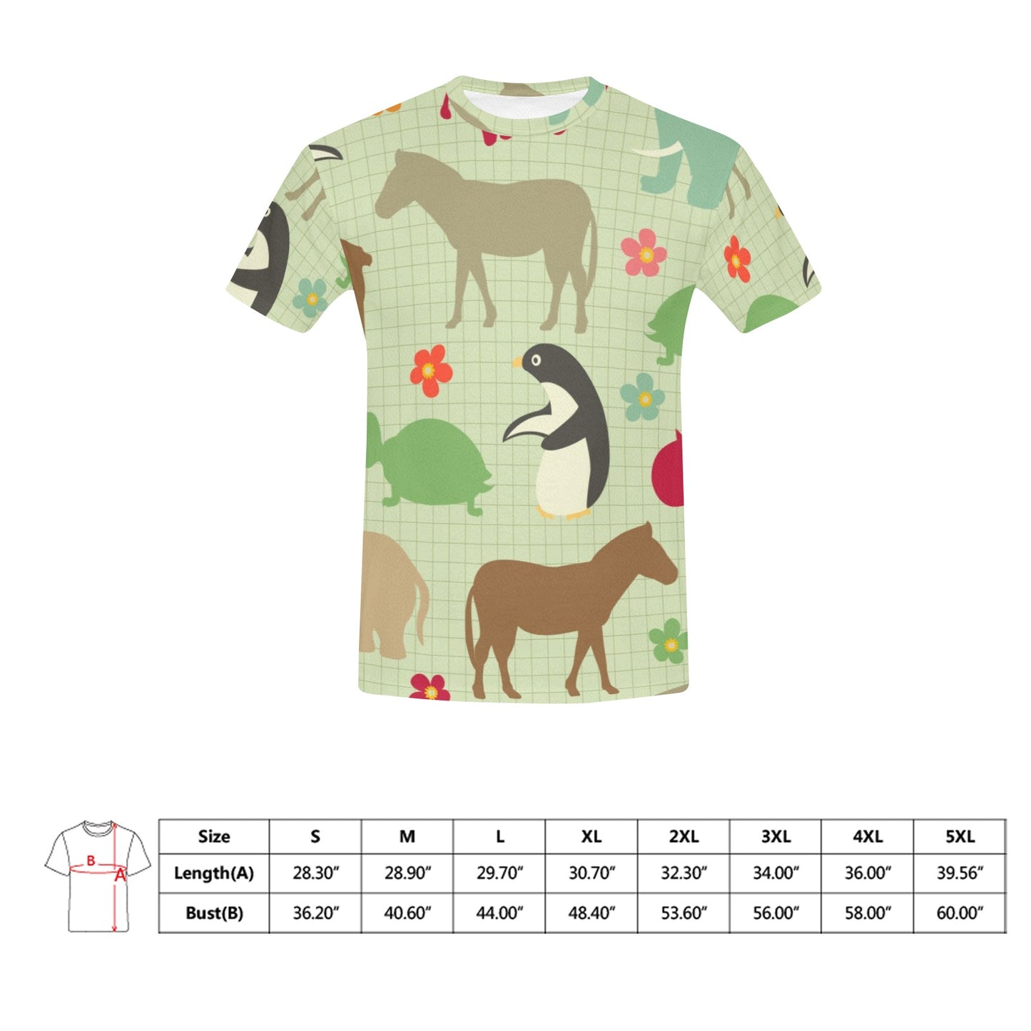 Men's All Over Print Crew Neck T-Shirt