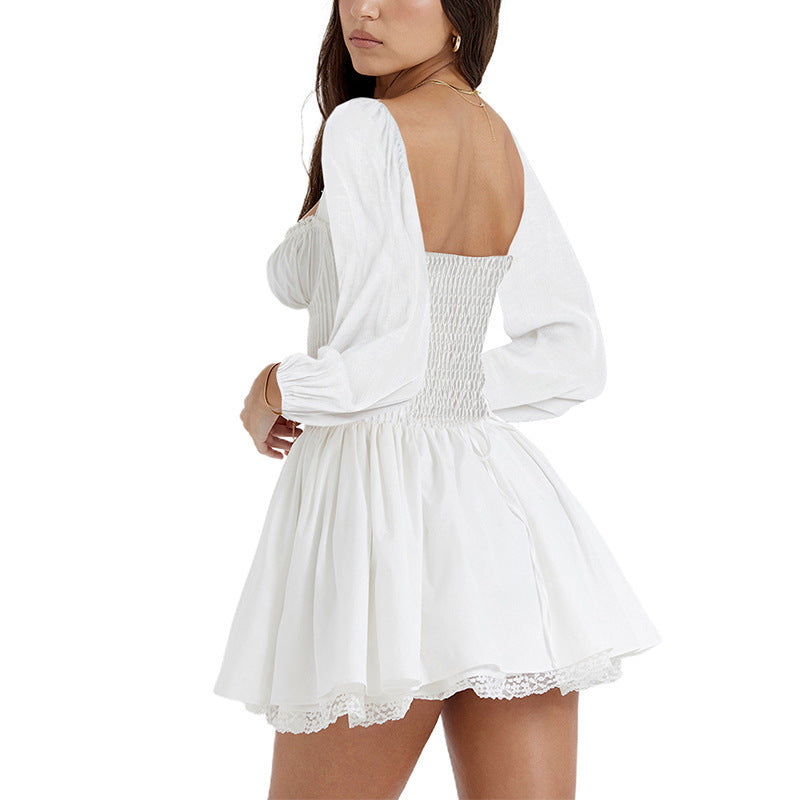Women's Elegant Sexy Low-cut Waist Strap Dress