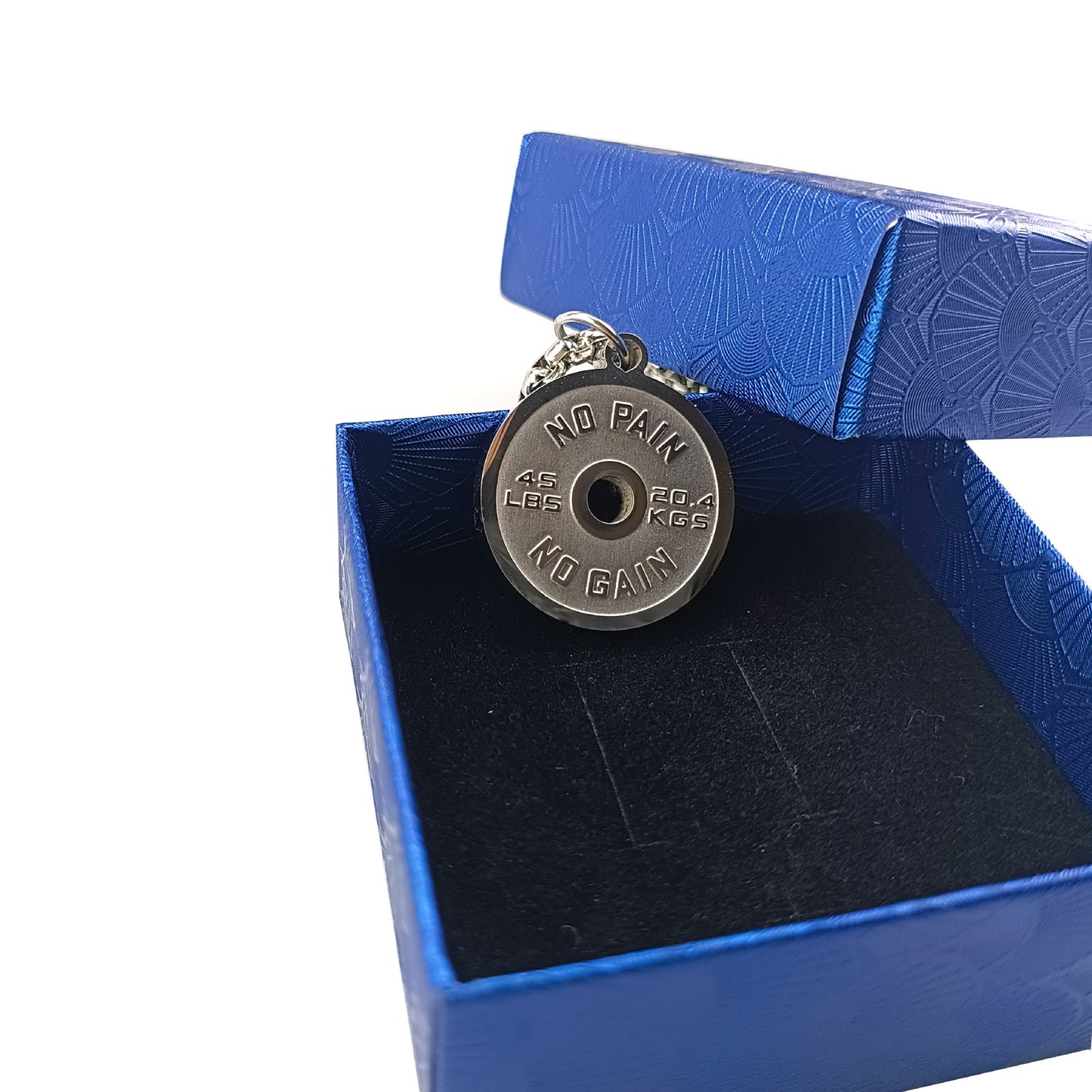 European And American Trends Sports Fitness Stainless Steel Barbell Disk Necklace
