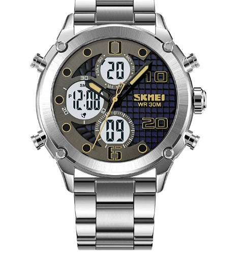 Outdoor Sports Men's Electronic Watch Dual Movement Multifunctional