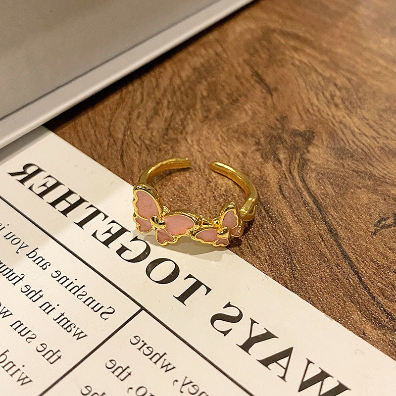 Creative New Chinese Butterfly Women's Ring