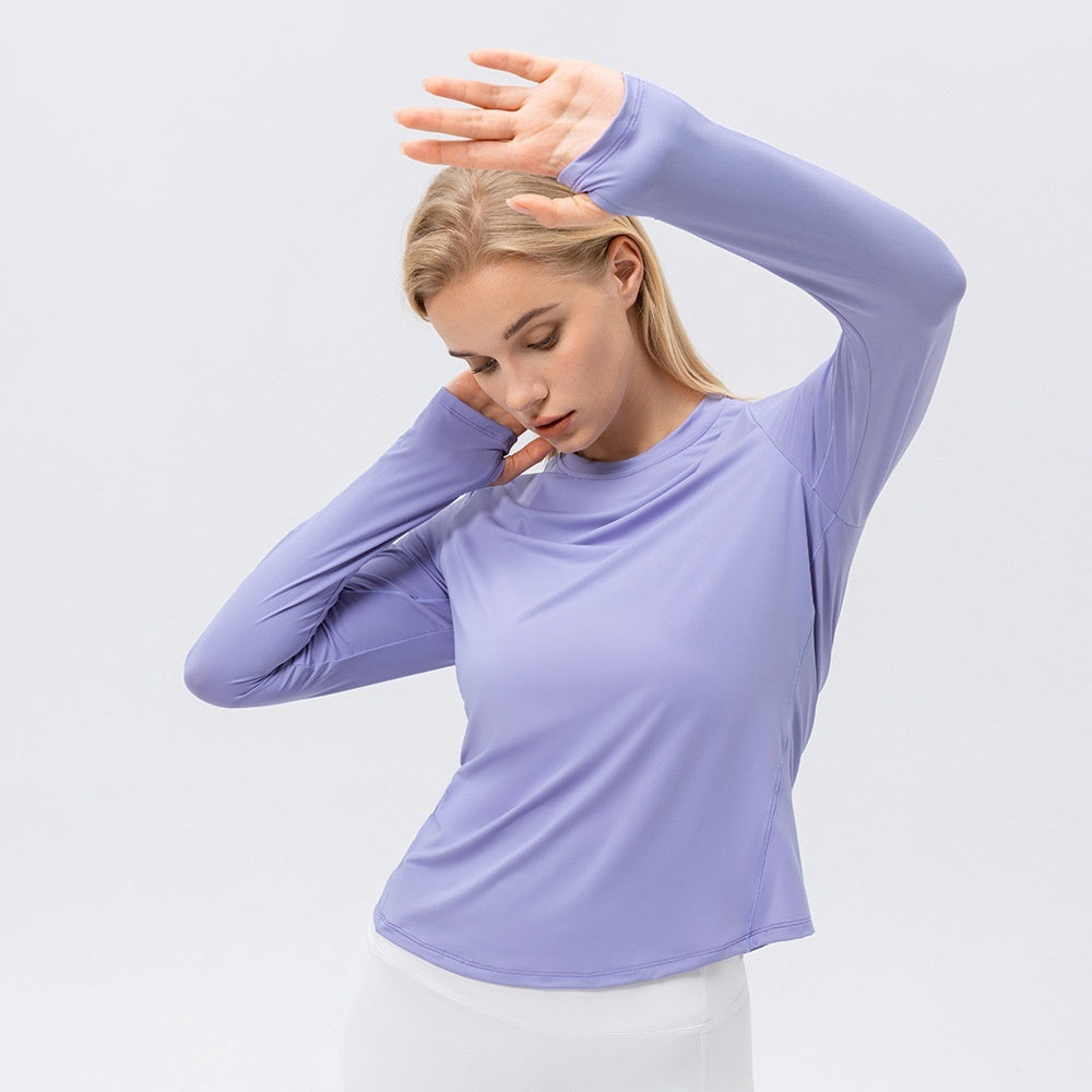 Women's Ice Silk Sun Protection Sports Long Sleeve Running Fitness