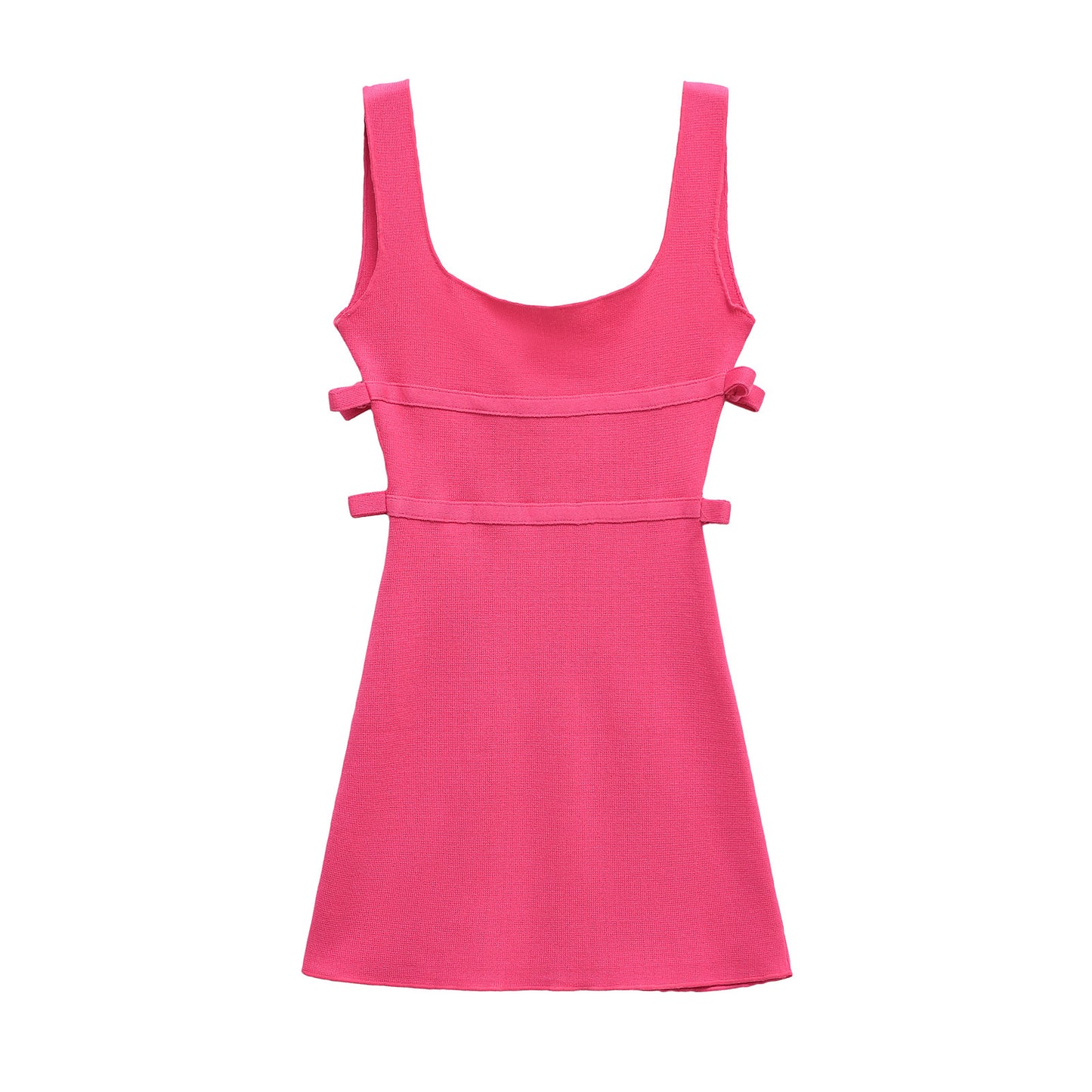 Bow decoration waist cinching short suspender dress for women