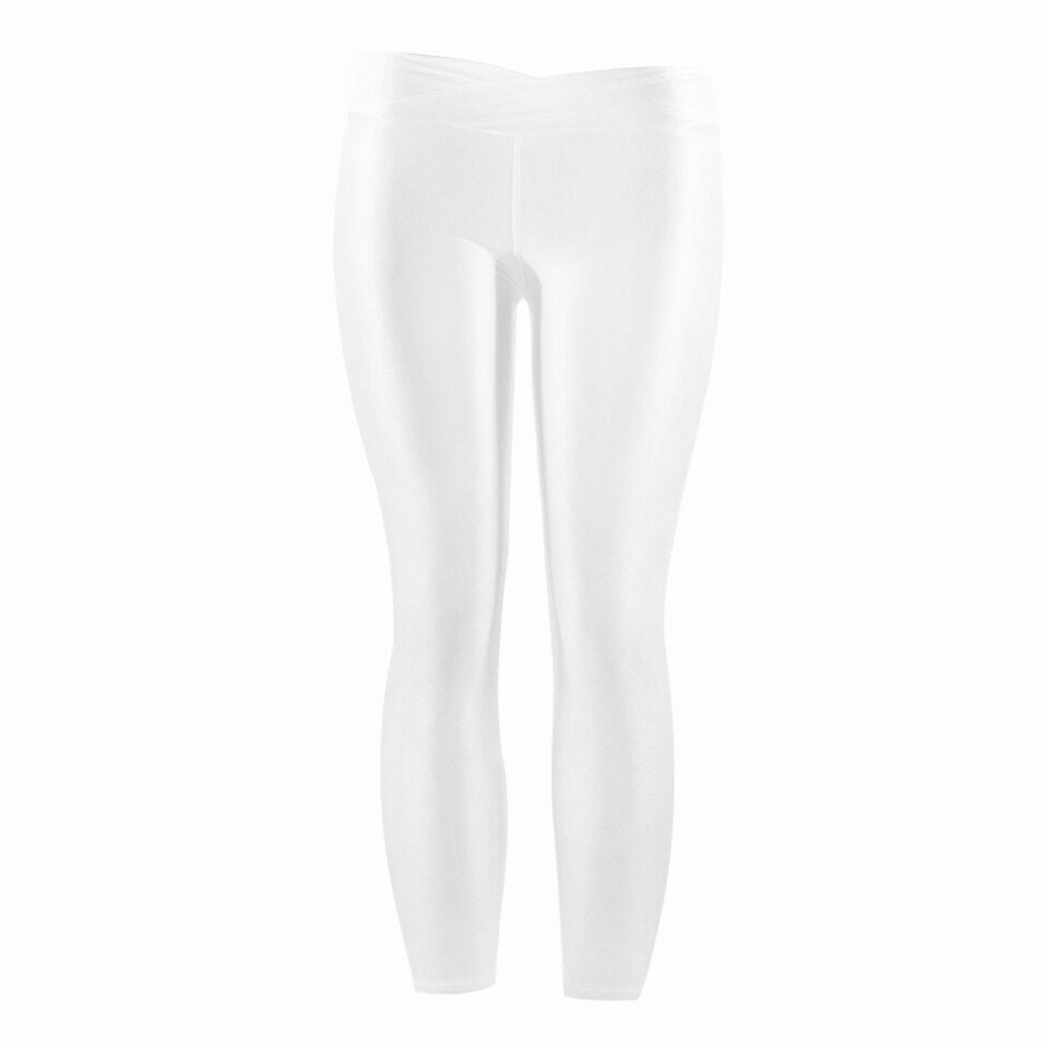 Summer New Low Waist Stretch slim gloss trousers thin candy color nine-point underpants for women wearing fluorescent pants