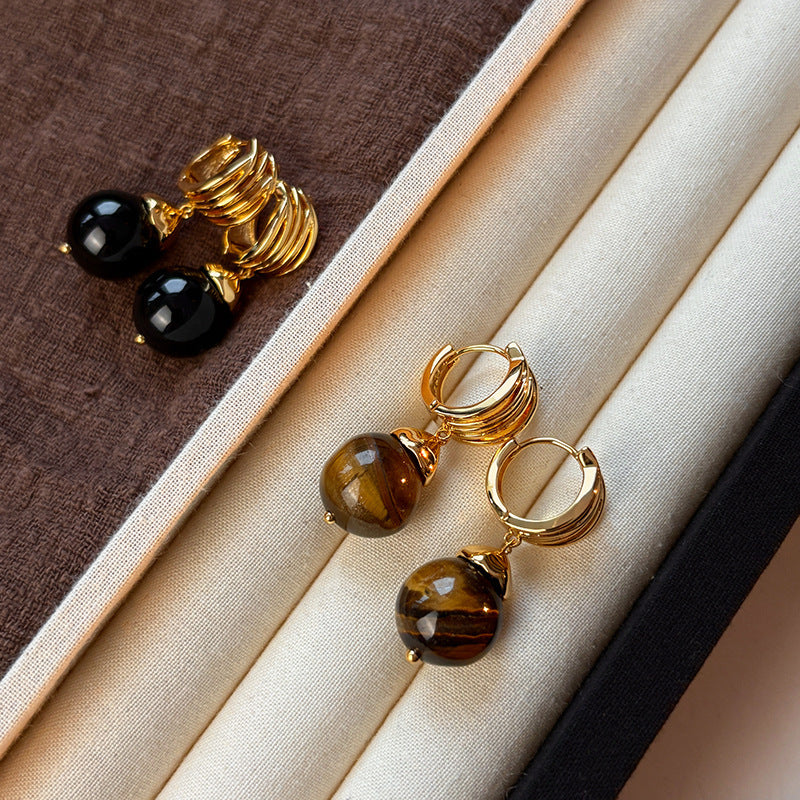 Fashion Maillard Tigereye Earrings For Women