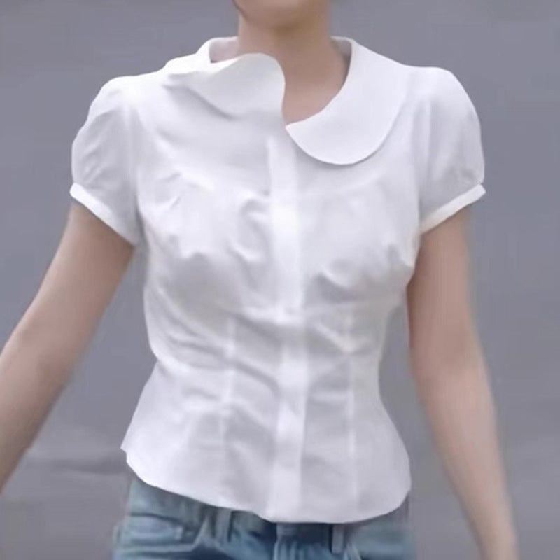 Women's High Waist Stitching A- Line Skirt