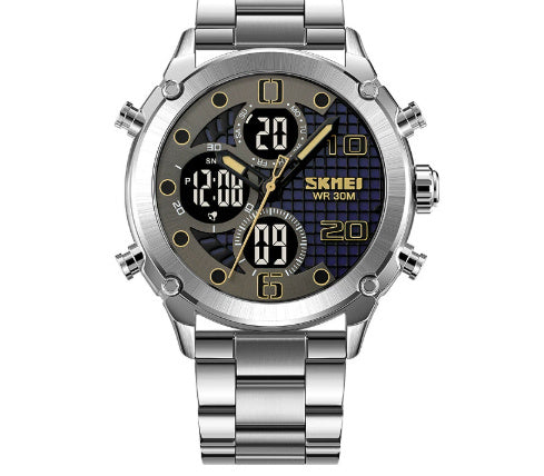 Outdoor Sports Men's Electronic Watch Dual Movement Multifunctional