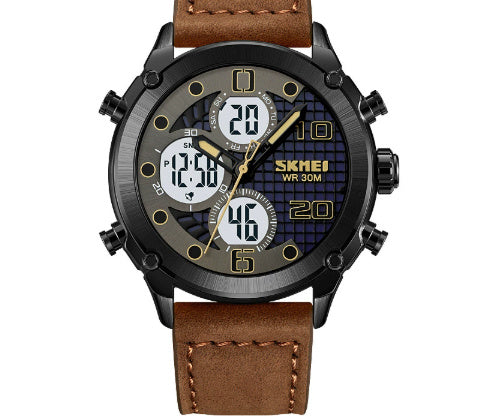 Outdoor Sports Men's Electronic Watch Dual Movement Multifunctional