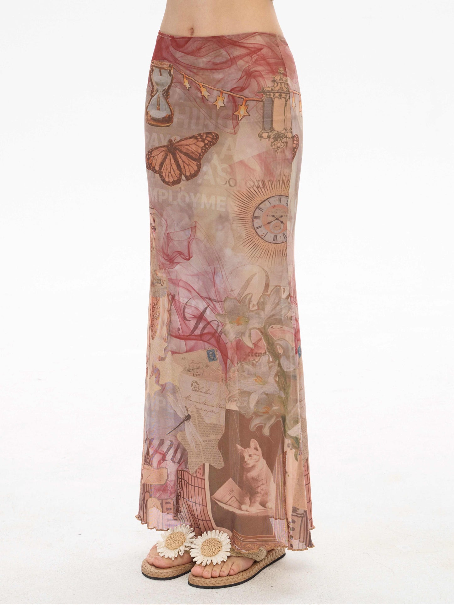 Printing Skirt Women's Summer Fishtail Length Skirt