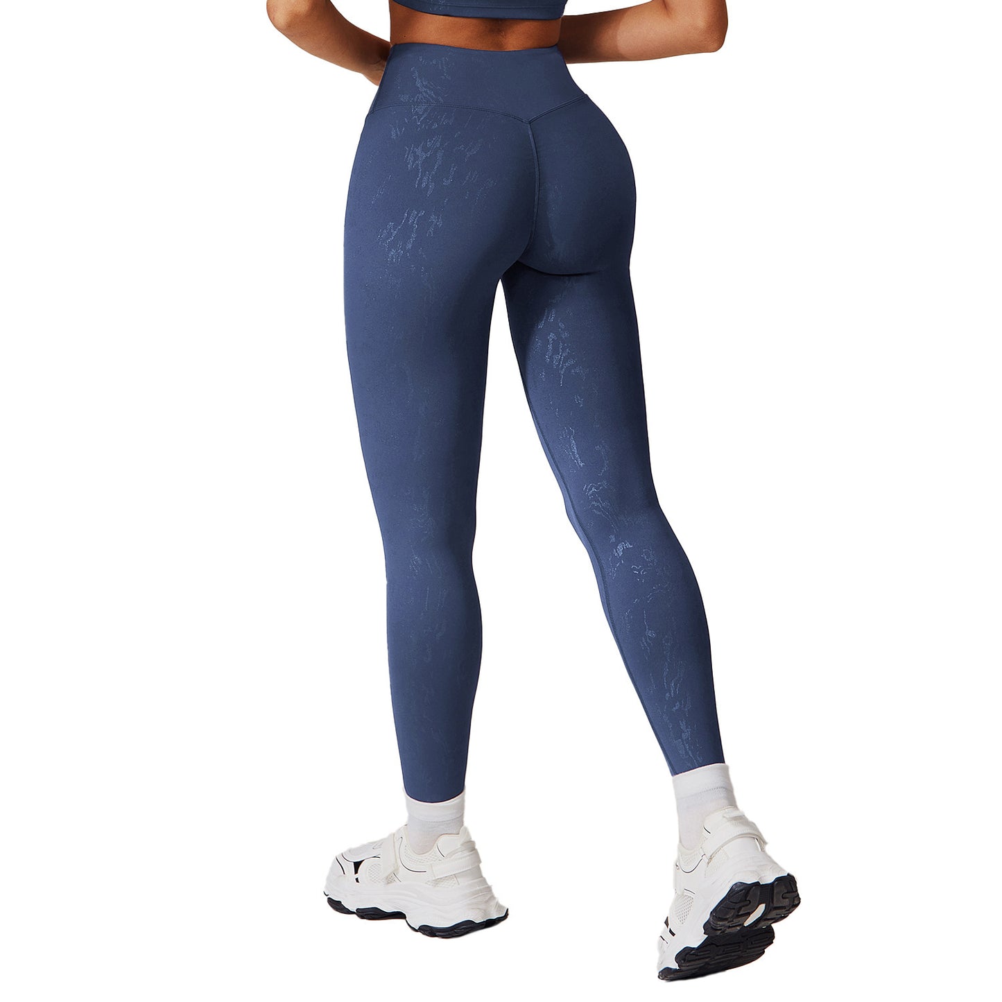 High Waist Bronzing Casual Yoga Pants Women's Running Quick-drying Nude Feel