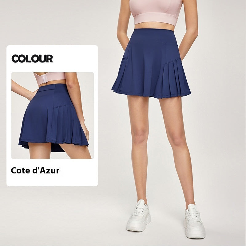 Cool Sports Short Skirt Anti-exposure Fake Two-piece Badminton Pocket