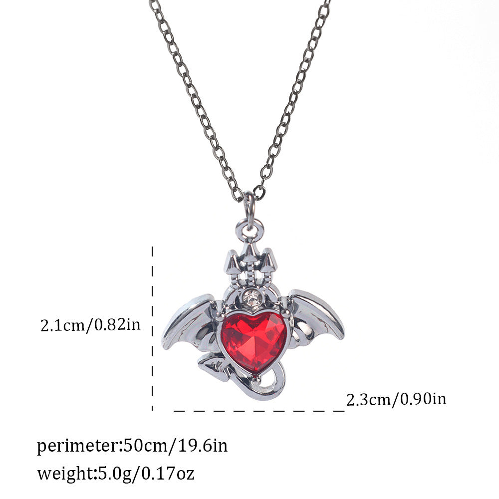 Dark Style Halloween Spider Bat Necklace