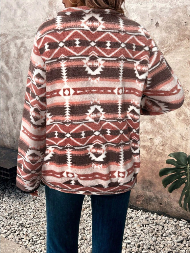 Women's Half-Zip Sweatshirt,Long Sleeve Tops