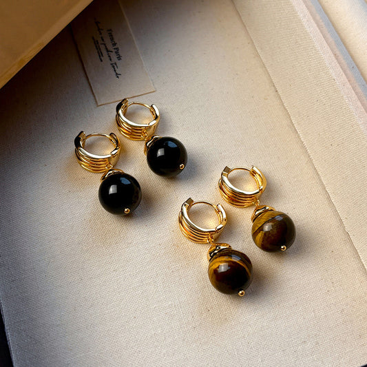 Fashion Maillard Tigereye Earrings For Women