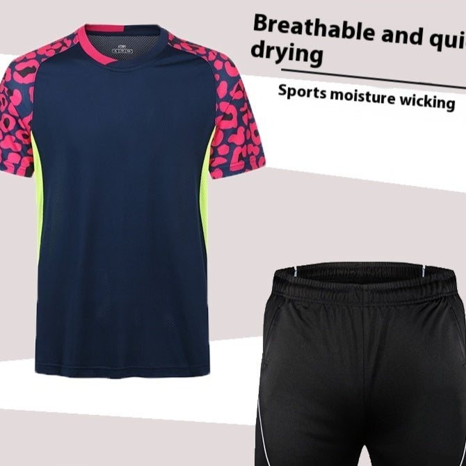 Badminton Suit Set Summer Short Sleeved Top Men's And Women's Lapel