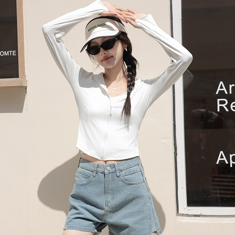 Ice Silk Sun Protection Clothing Women's Slim Fit