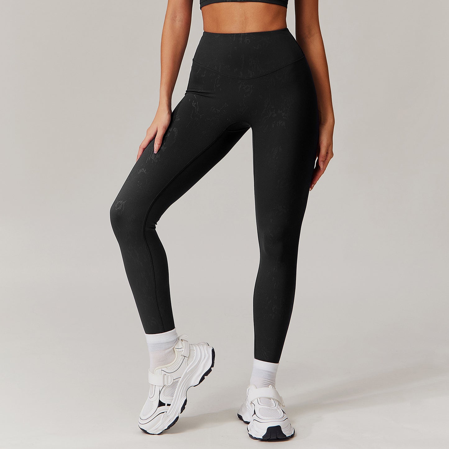 High Waist Bronzing Casual Yoga Pants Women's Running Quick-drying Nude Feel