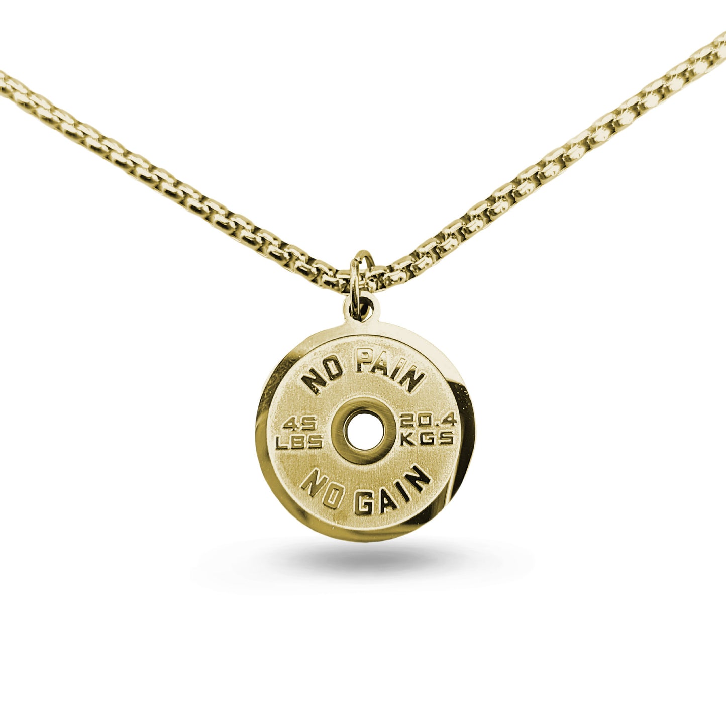 European And American Trends Sports Fitness Stainless Steel Barbell Disk Necklace