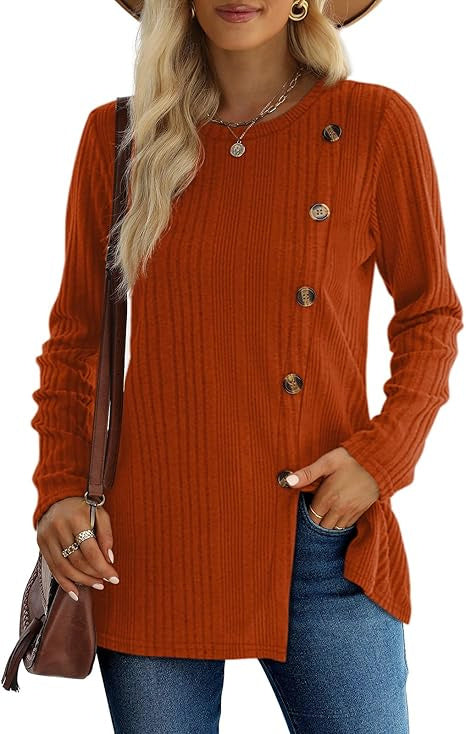 Women's Solid Color Round Neck Pit Stripe Brushed