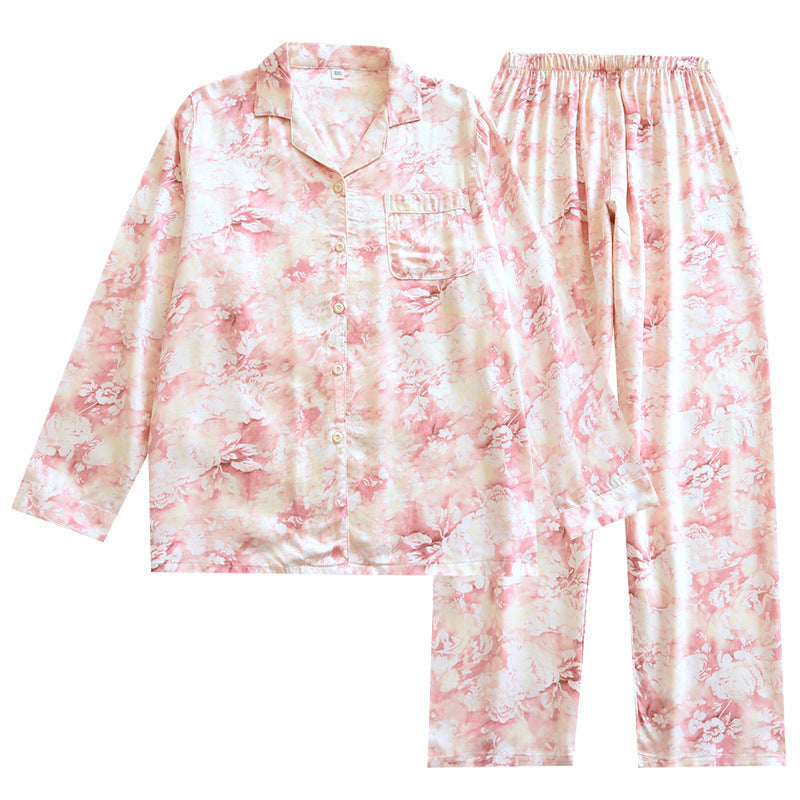 Elegant Ink Painting Long Sleeve Trousers Suit
