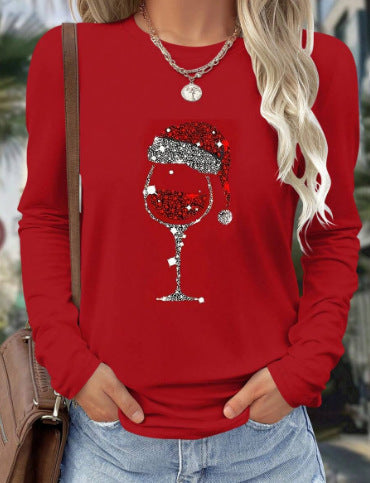 Casual Women's Animal Round Neck Print T-shirt