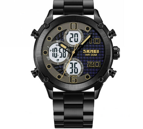 Outdoor Sports Men's Electronic Watch Dual Movement Multifunctional