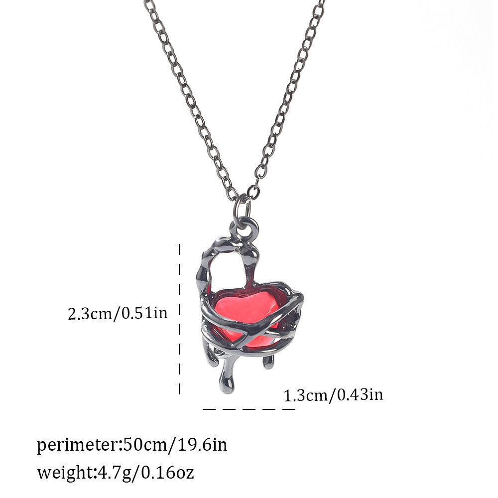 Dark Style Halloween Spider Bat Necklace