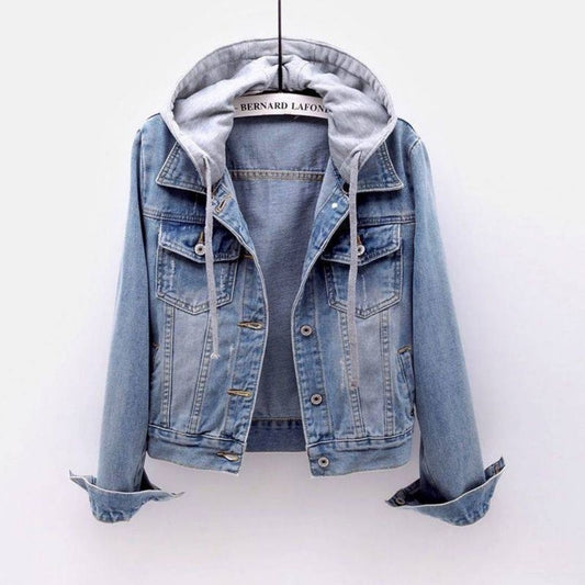 Slim Fit Hooded Jacket Versatile Student Top
