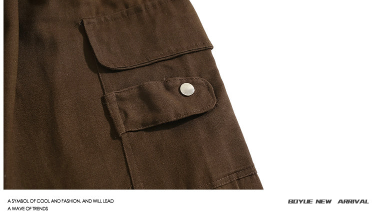 Multi-pocket Overalls Men's Spring And Autumn Casual Pants