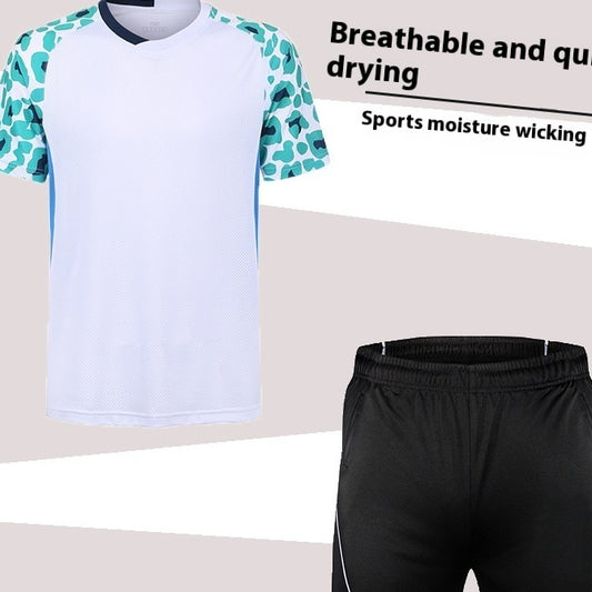 Badminton Suit Set Summer Short Sleeved Top Men's And Women's Lapel