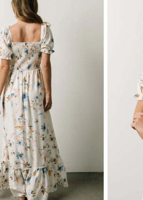 Capri Smoked Maxi Dress Polyester Fiber