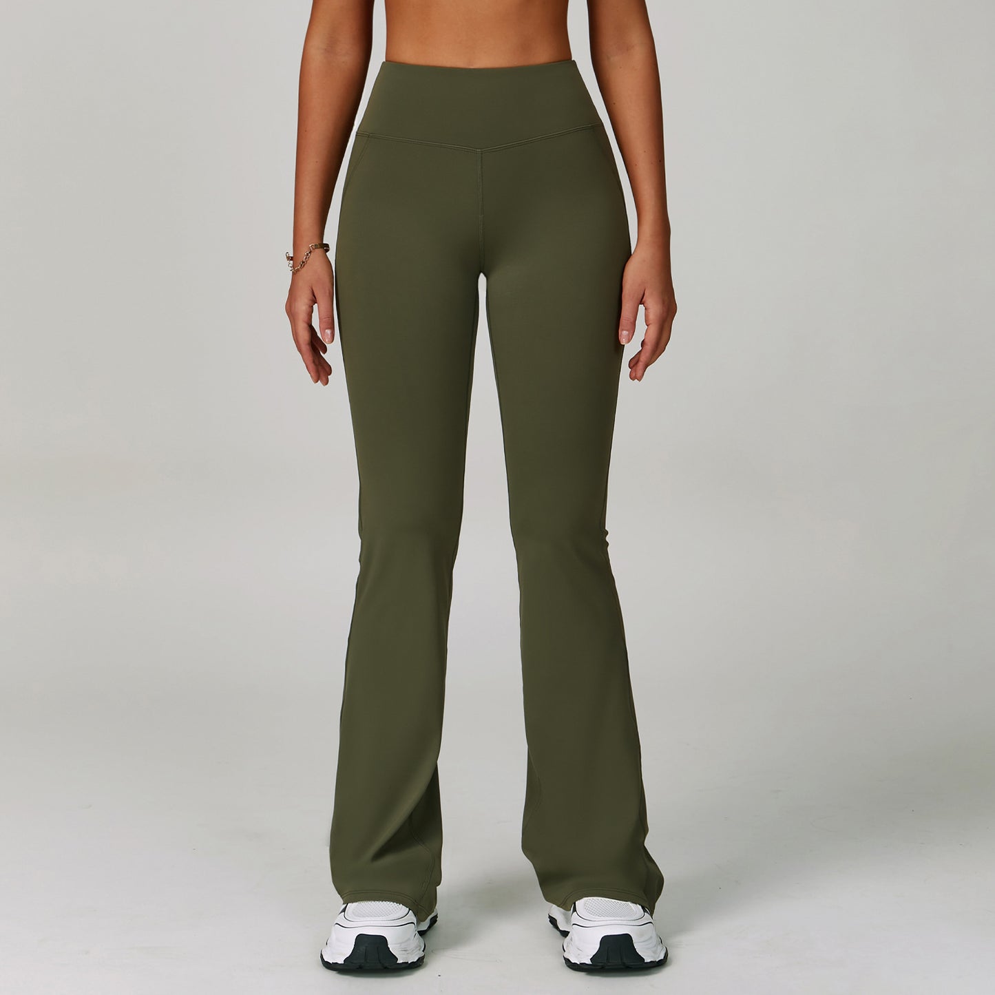 Sports High Waist Hip Lift Wide Leg Outerwear Bell-bottom Pants