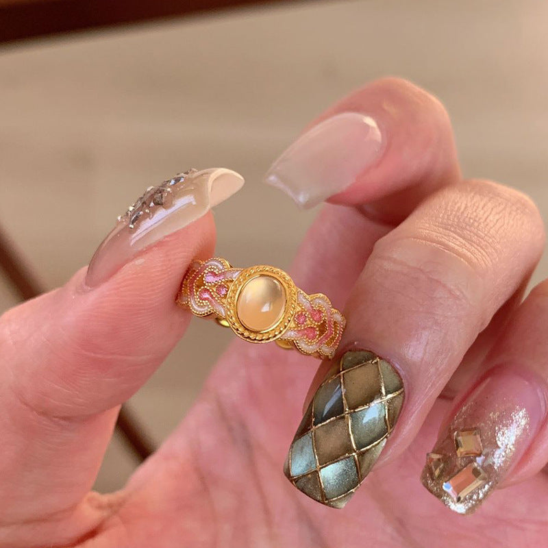 Escape Crystal Enamel Ring Women's New Opening
