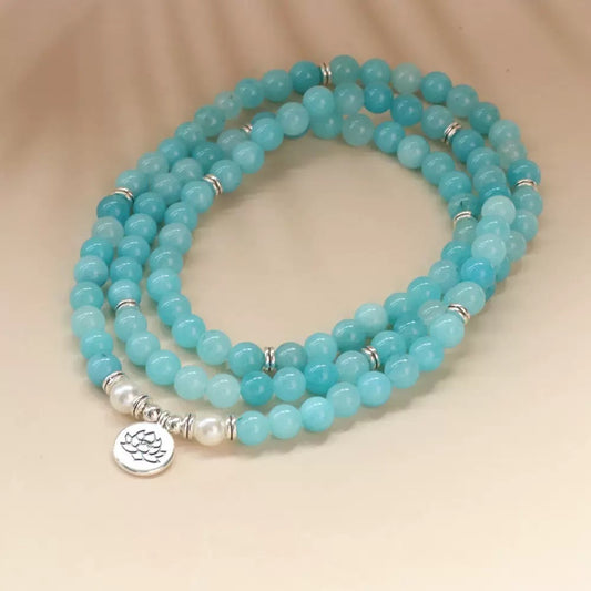 108 Beads Lotus Multi-ring Bracelet