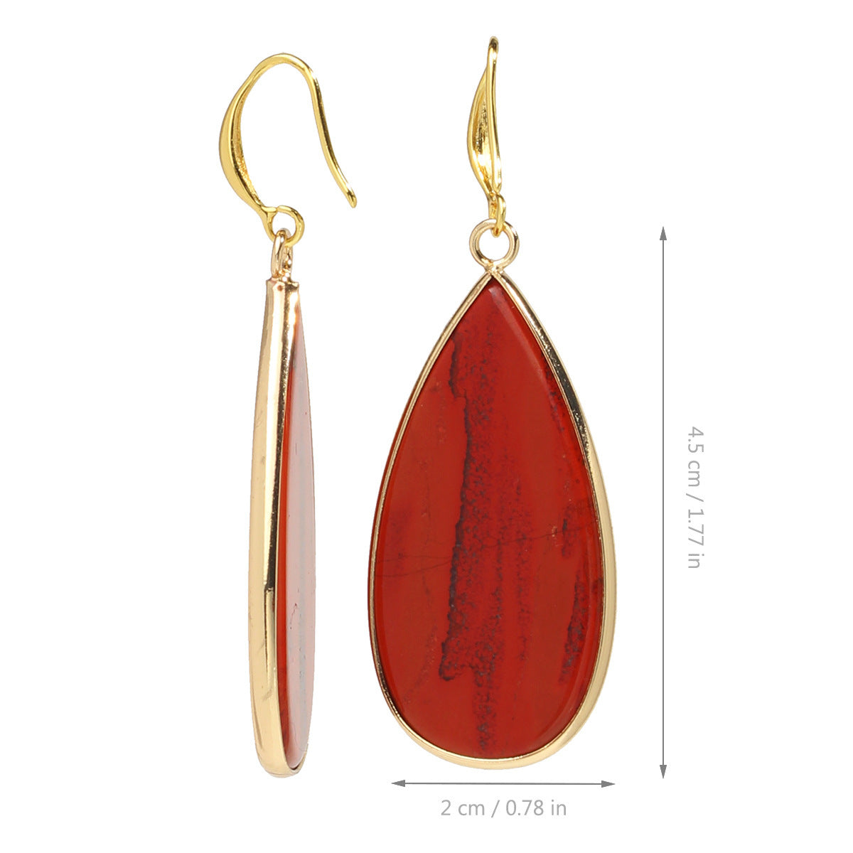 Vintage Tigereye Long Water Drops Earrings