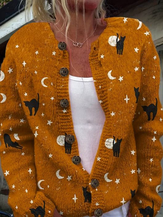Digital printed cardigan hoodie jacket